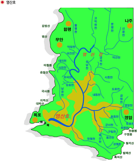 영산강수계지도