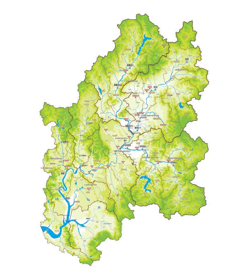 영산강수계지도